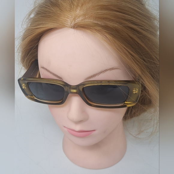 Gucci Womens Sunglasses Tom Ford Y2K Green Black Rectangle GG 2409/N/S 49-19-135 - Picture 16 of 16